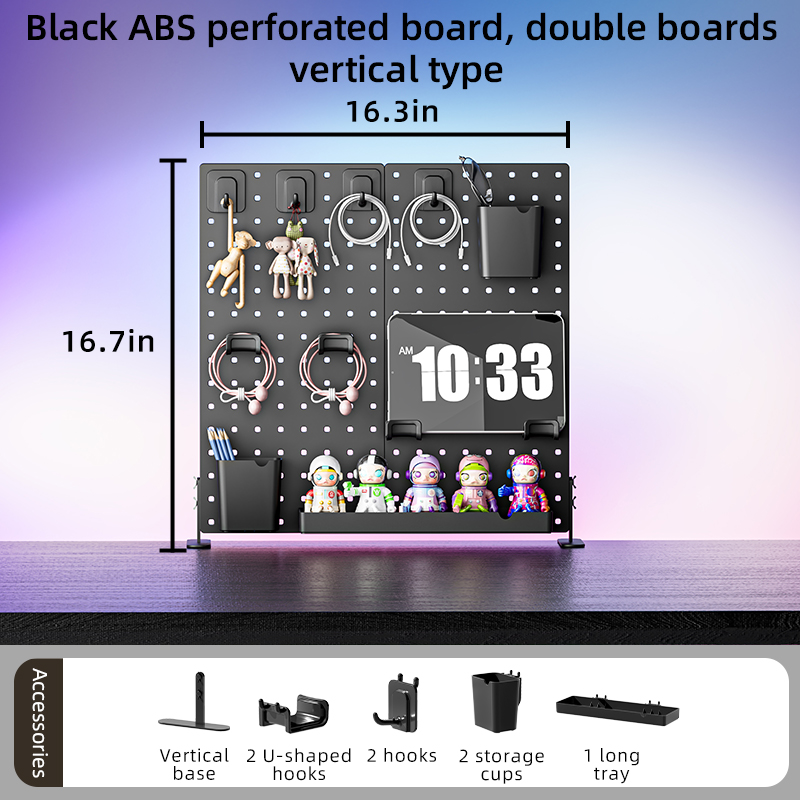 Pegboard Kit, Wall Organizer Boards and Accessories Metal Kitchen Pegboard