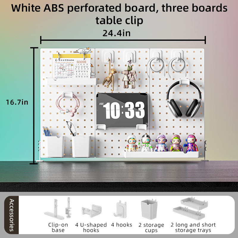 Pegboard Kit, Wall Organizer Boards and Accessories Metal Kitchen Pegboard
