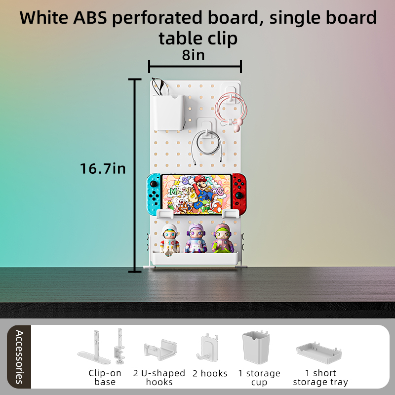 Pegboard Kit, Wall Organizer Boards and Accessories Metal Kitchen Pegboard