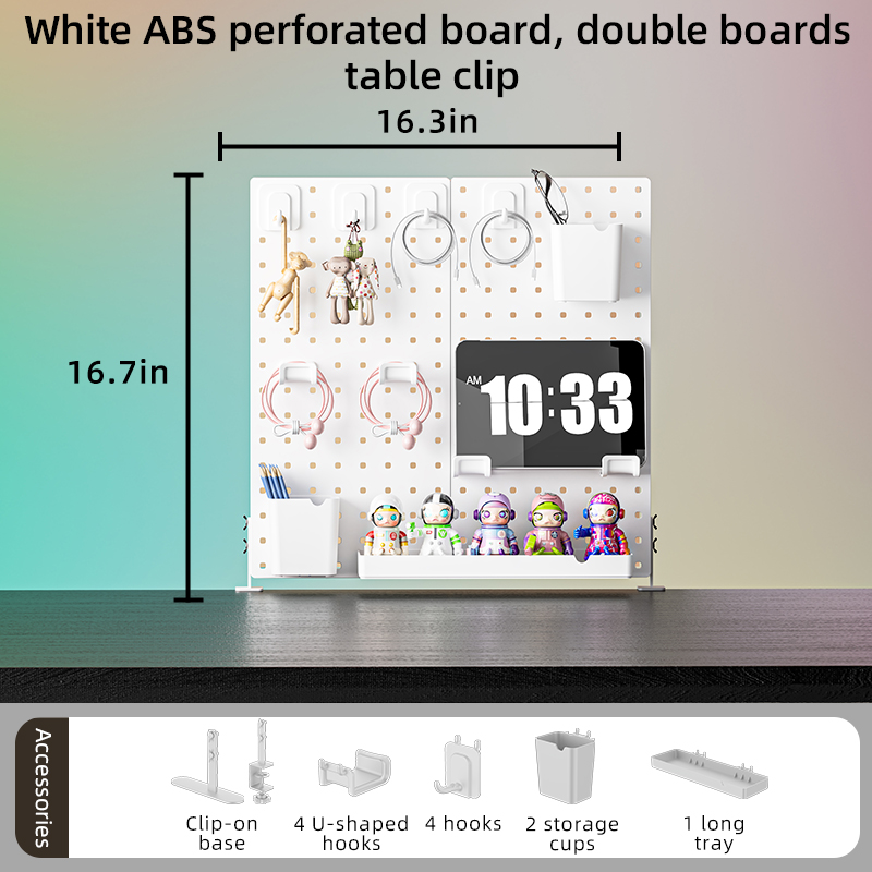 Pegboard Kit, Wall Organizer Boards and Accessories Metal Kitchen Pegboard