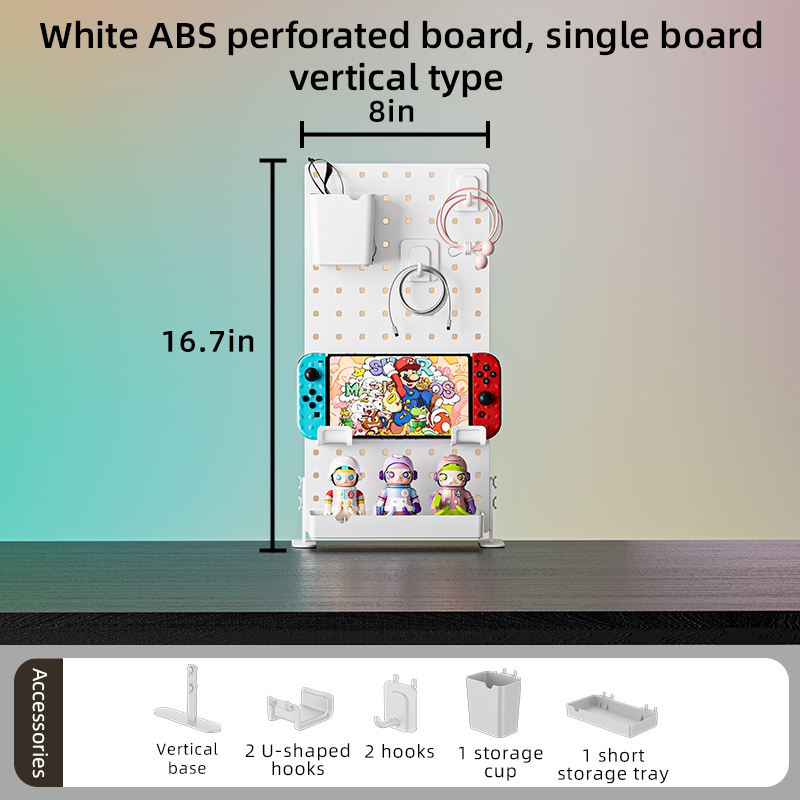Pegboard Kit, Wall Organizer Boards and Accessories Metal Kitchen Pegboard