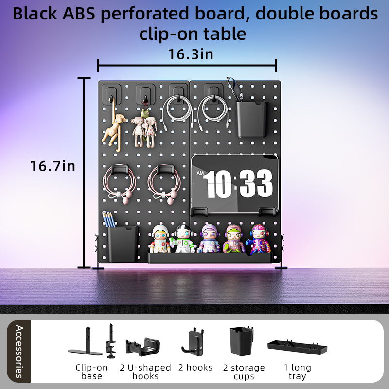 Pegboard Kit, Wall Organizer Boards and Accessories Metal Kitchen Pegboard