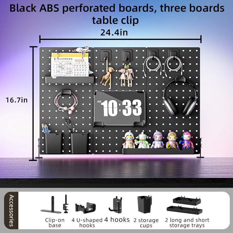 Pegboard Kit, Wall Organizer Boards and Accessories Metal Kitchen Pegboard